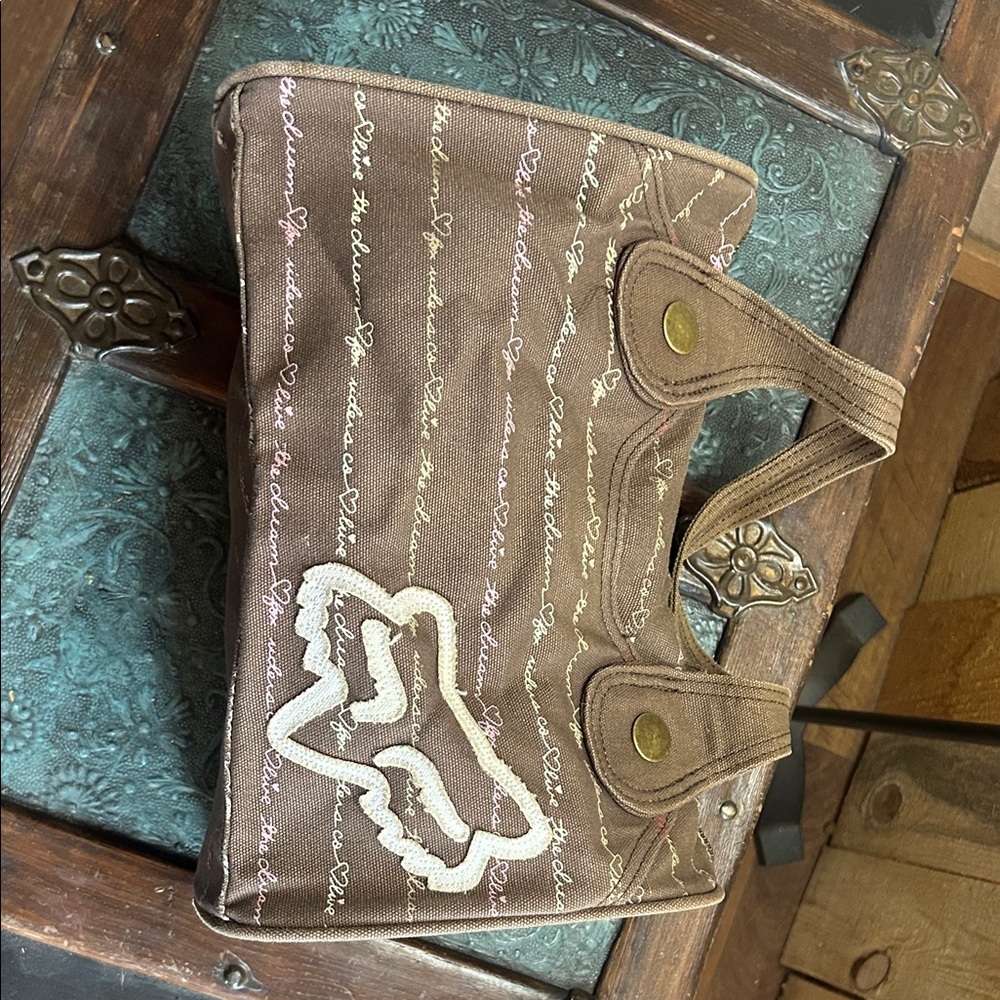 Fox Brown Clutch with Multicolor Accents